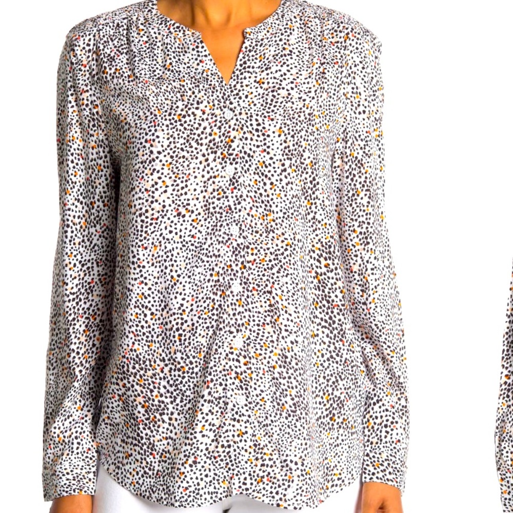 Beach lunch lounge Annina dot Blouse S NWT